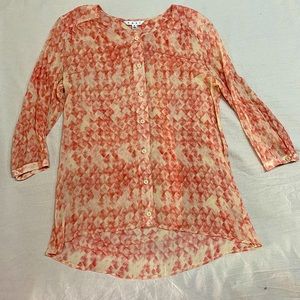 CAbi sheer patterned top Size S